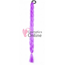 Coada de par impletita  cu elastic de 40cm Cod CFT004 Lila